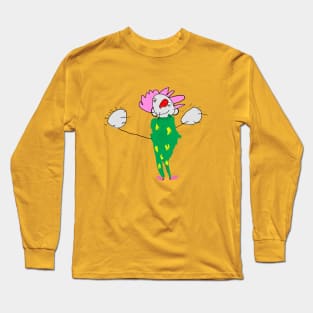 Spikey Killer Klown Drawing By Max Long Sleeve T-Shirt